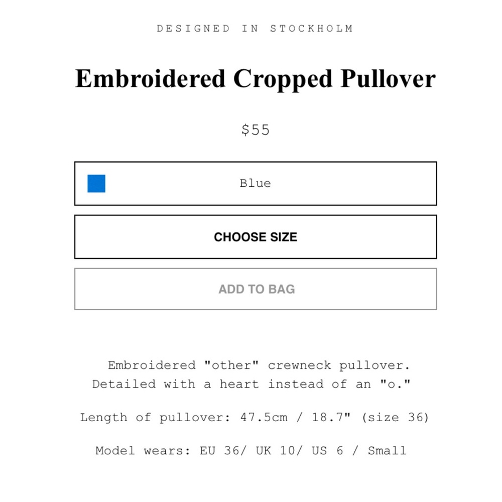 Embroidered Cropped Pullover - Picture 5 of 6